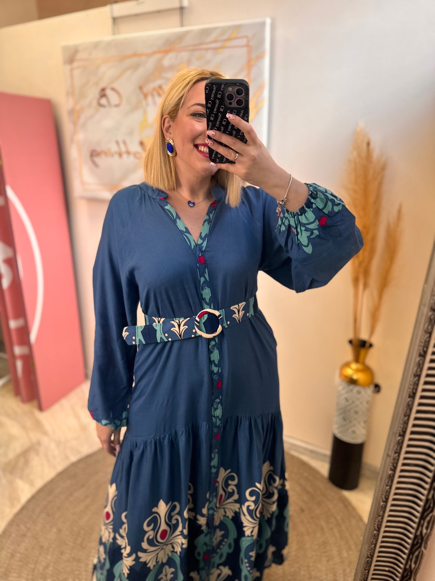 Mariana Semizie Blue Dress