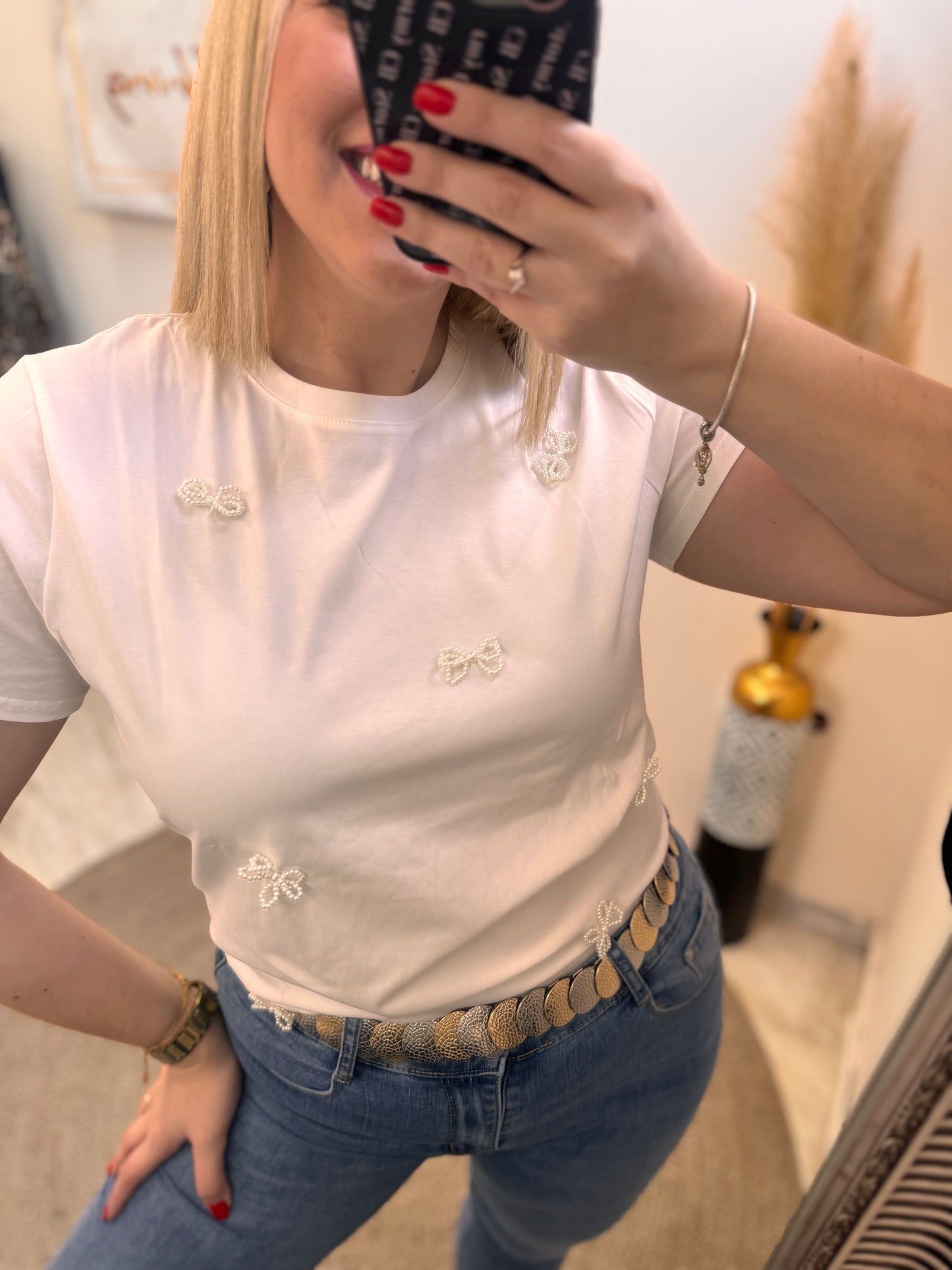 Pearl 3D Bow T-shirt