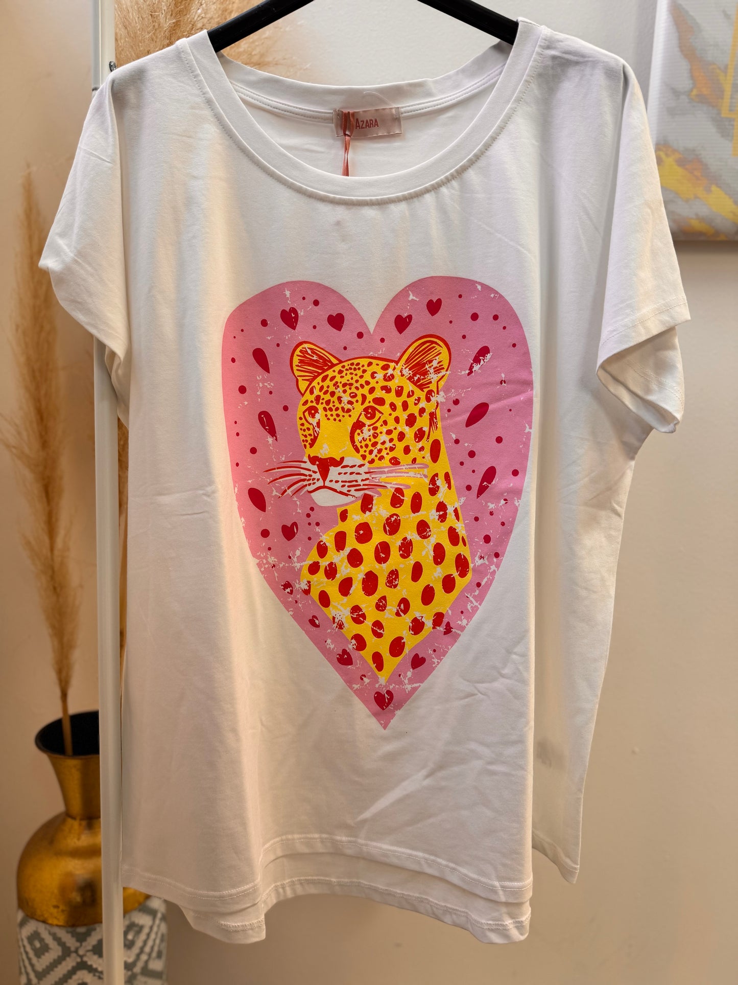 Heart Leopard Pink T-shirt