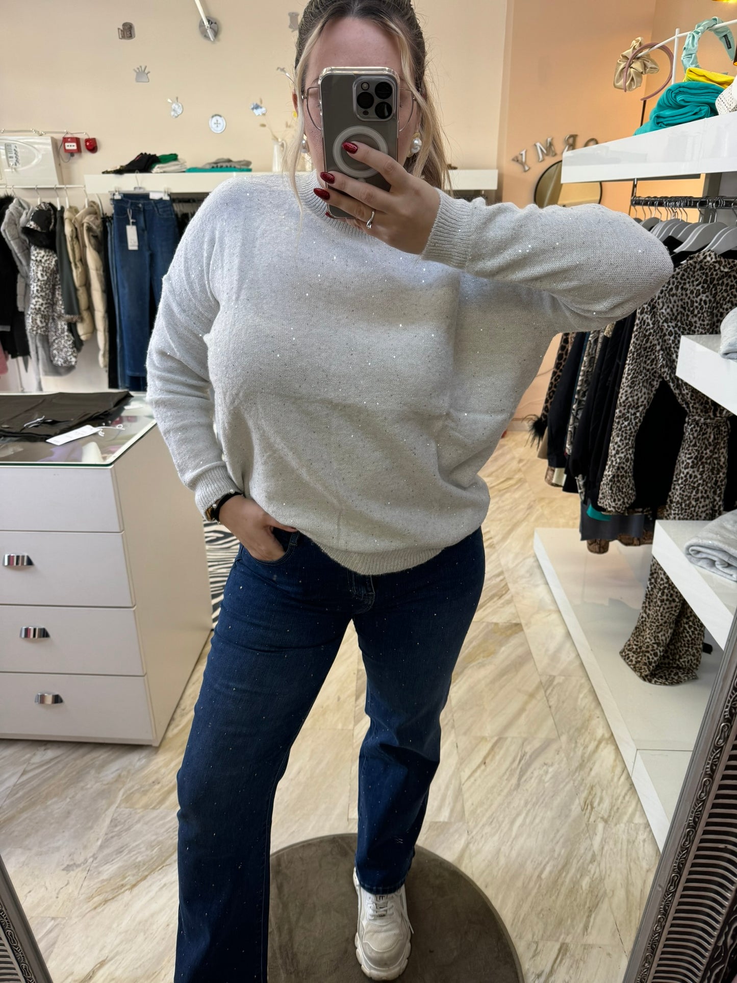 WIDE LEG STRASS JEAN