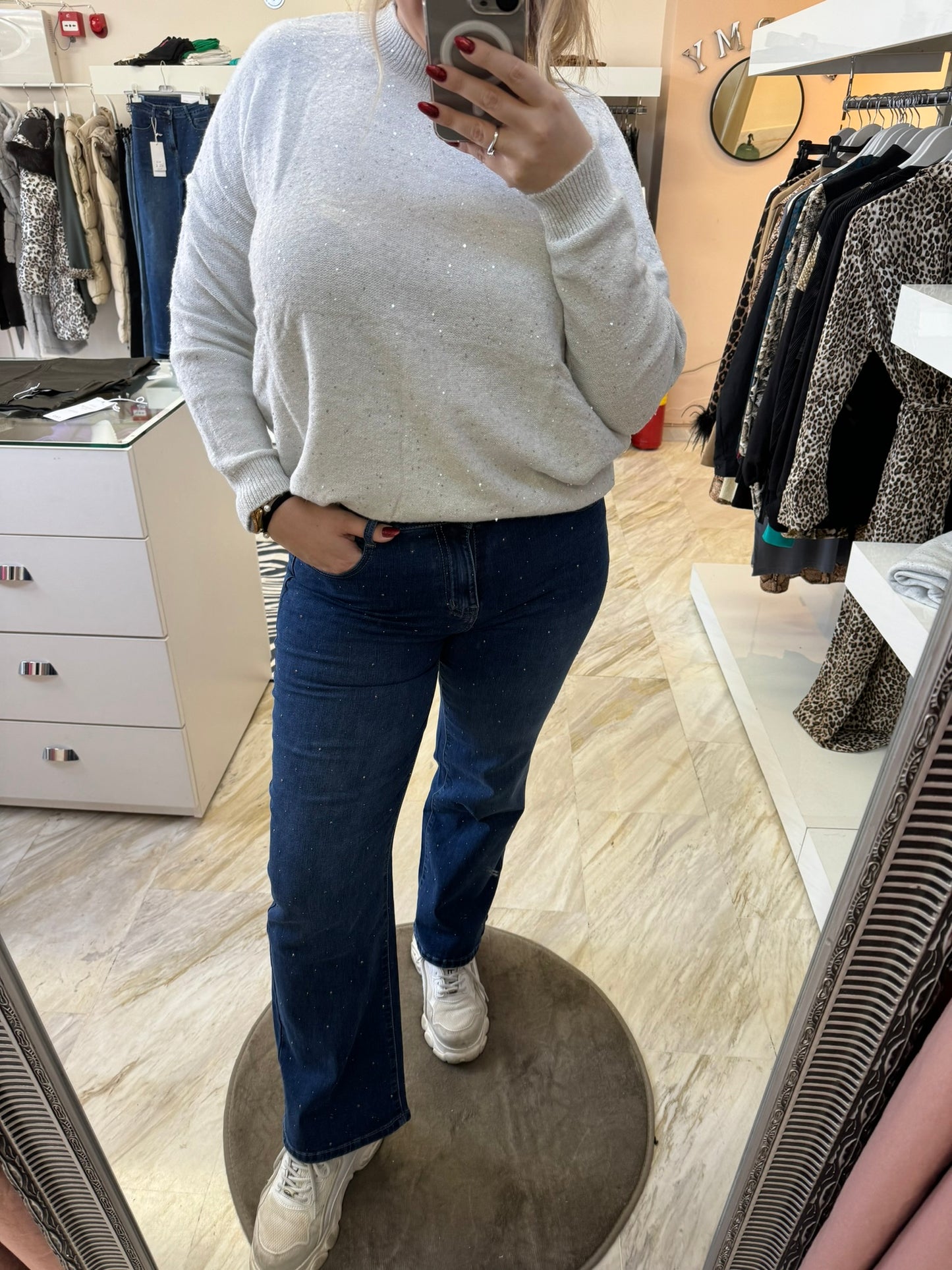 WIDE LEG STRASS JEAN
