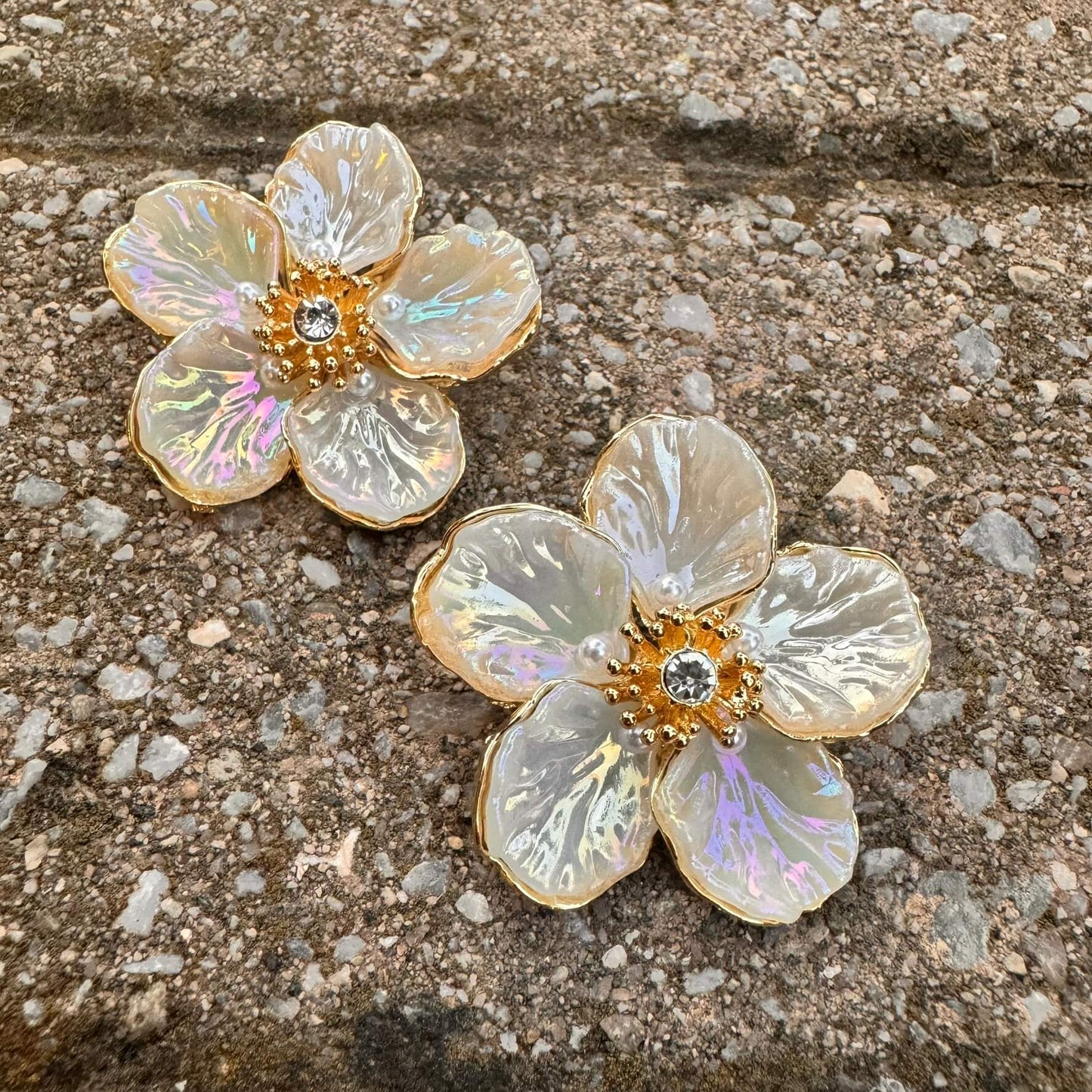 FLOWER MIRROR EARRINGS