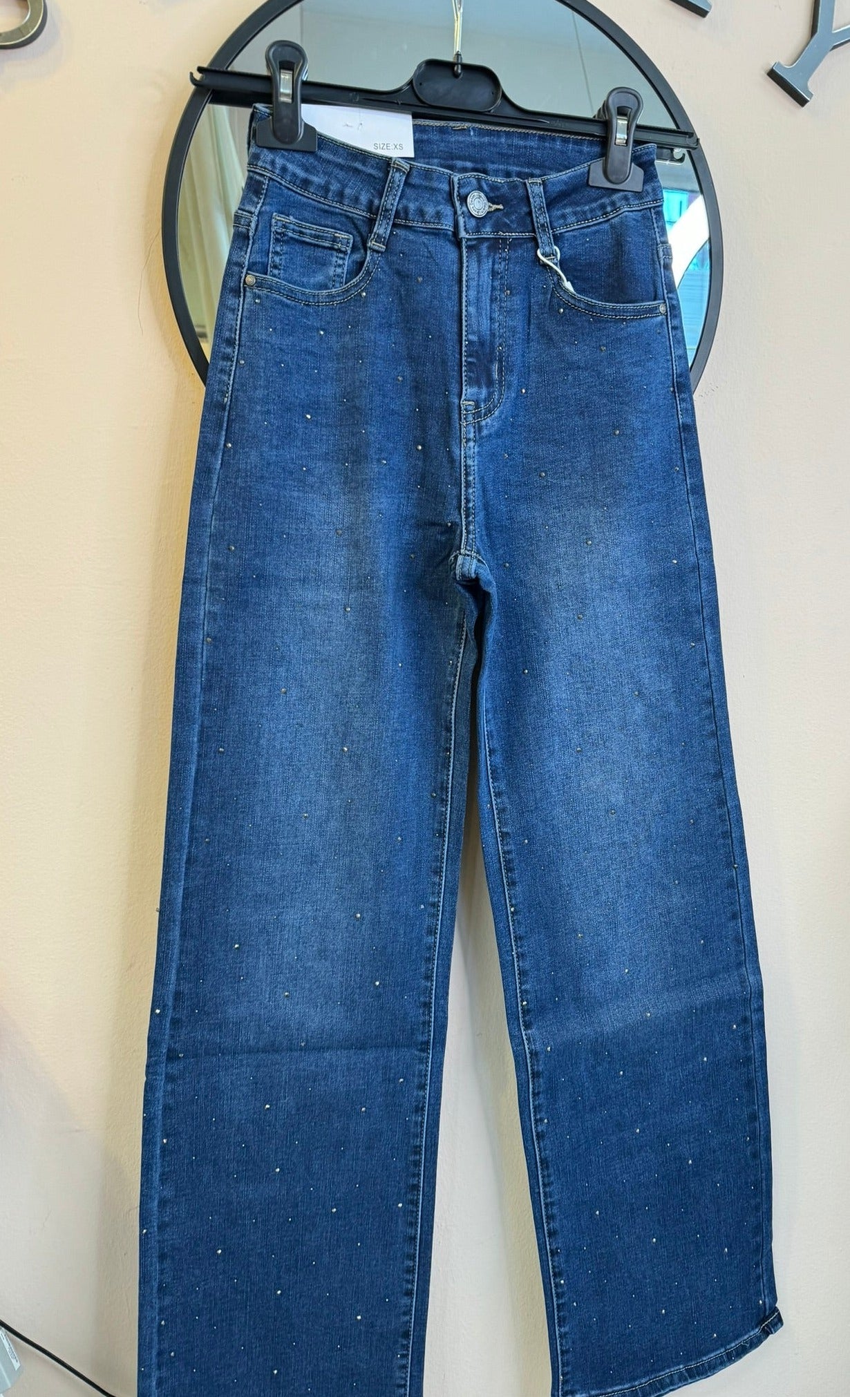 WIDE LEG STRASS JEAN