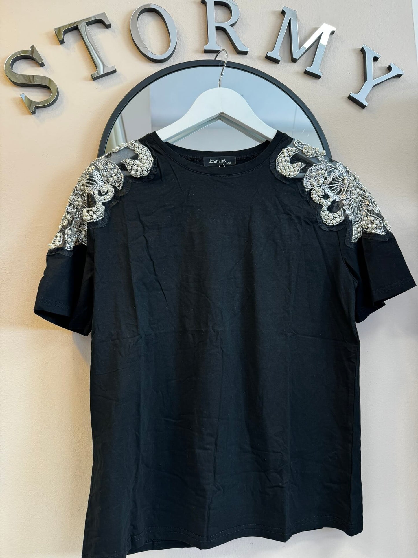 T-SHIRT WITH STRASS C-THROU