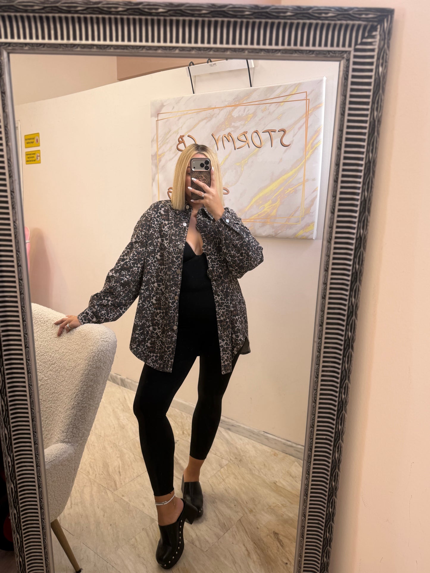 Jacket Oversized Light Leopard
