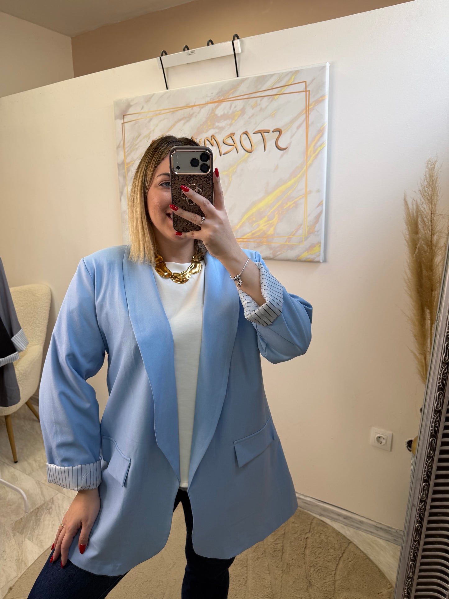 Σακάκι Oversized Ρίγα