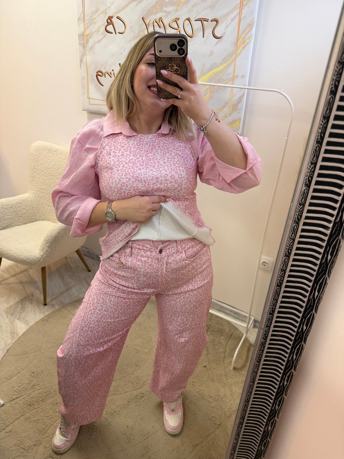 Jean leopard set