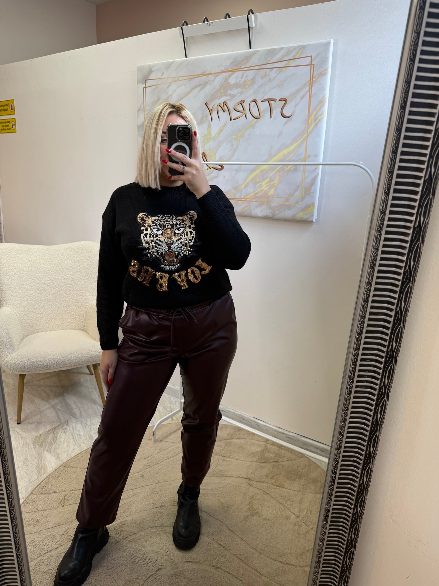 Δερματίνη Μπορντό Soft Plus size