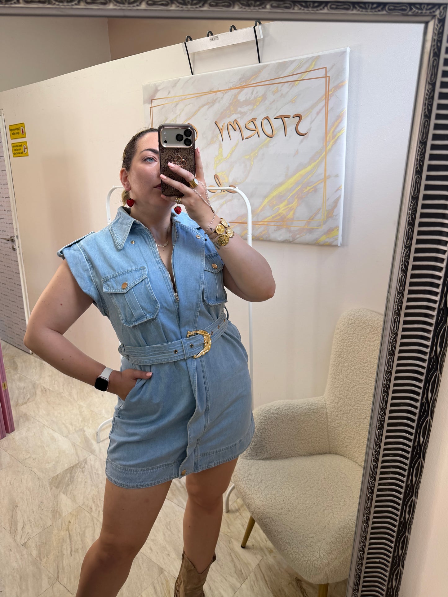 Menia Jean Dress Blue