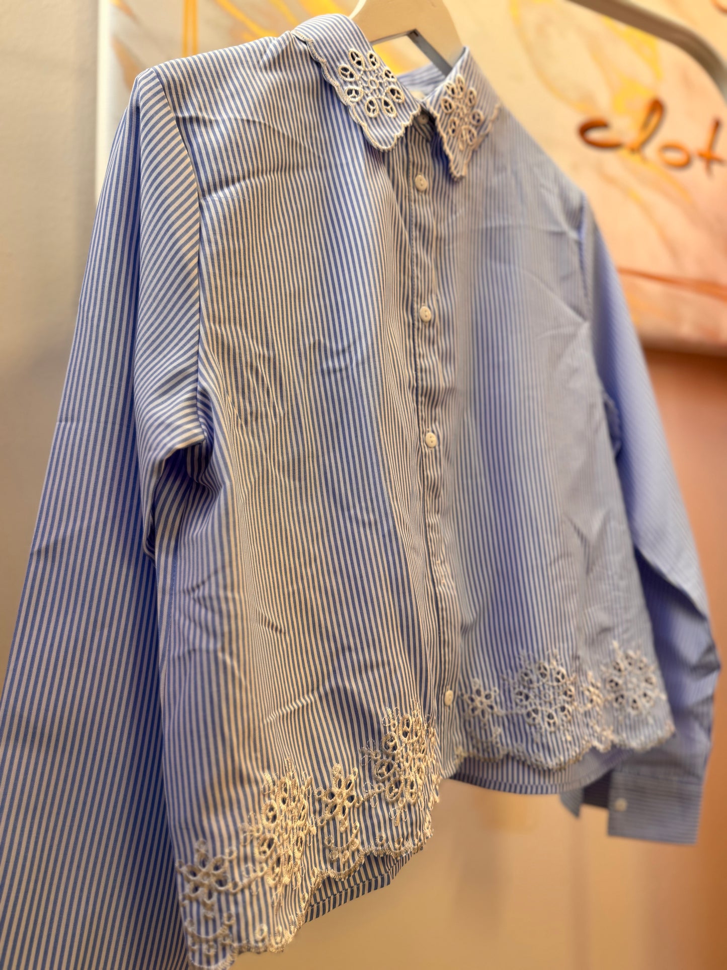 Stripe & Lace Shirt