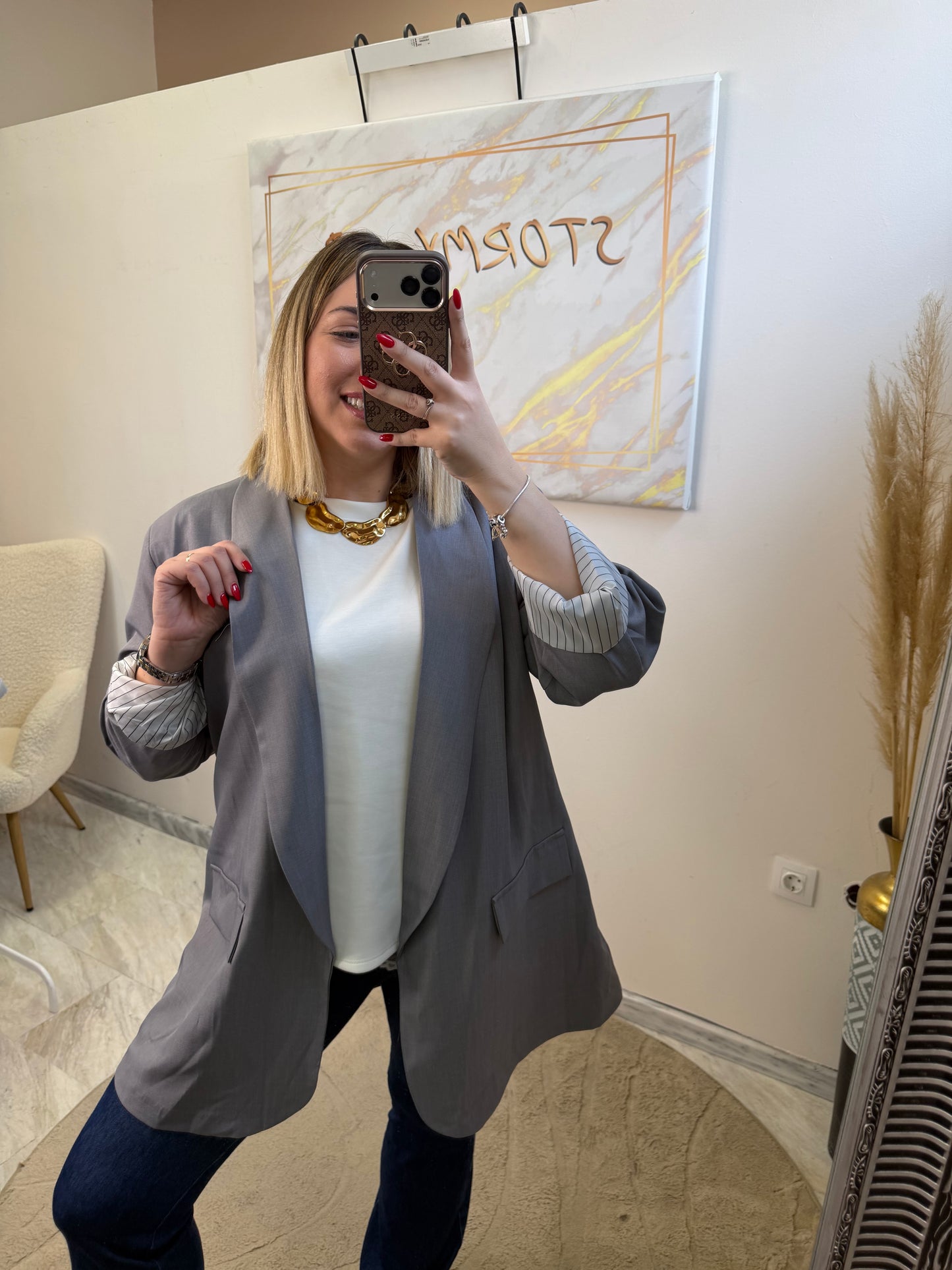 Σακάκι Oversized Ρίγα