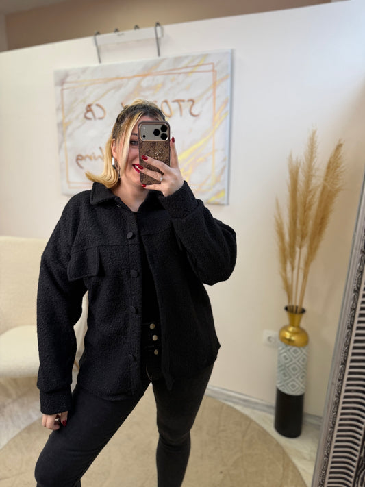 Πανωφόρι Προβατάκι Black