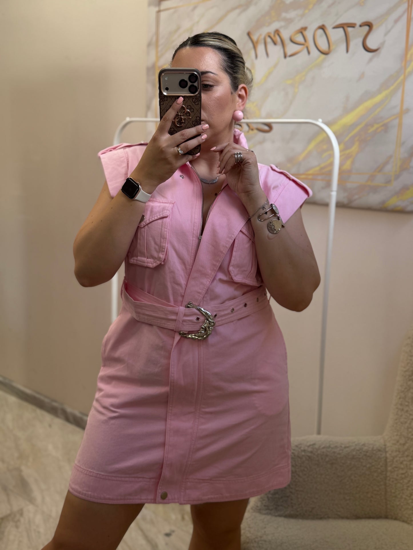 Menia Jean Dress Pink
