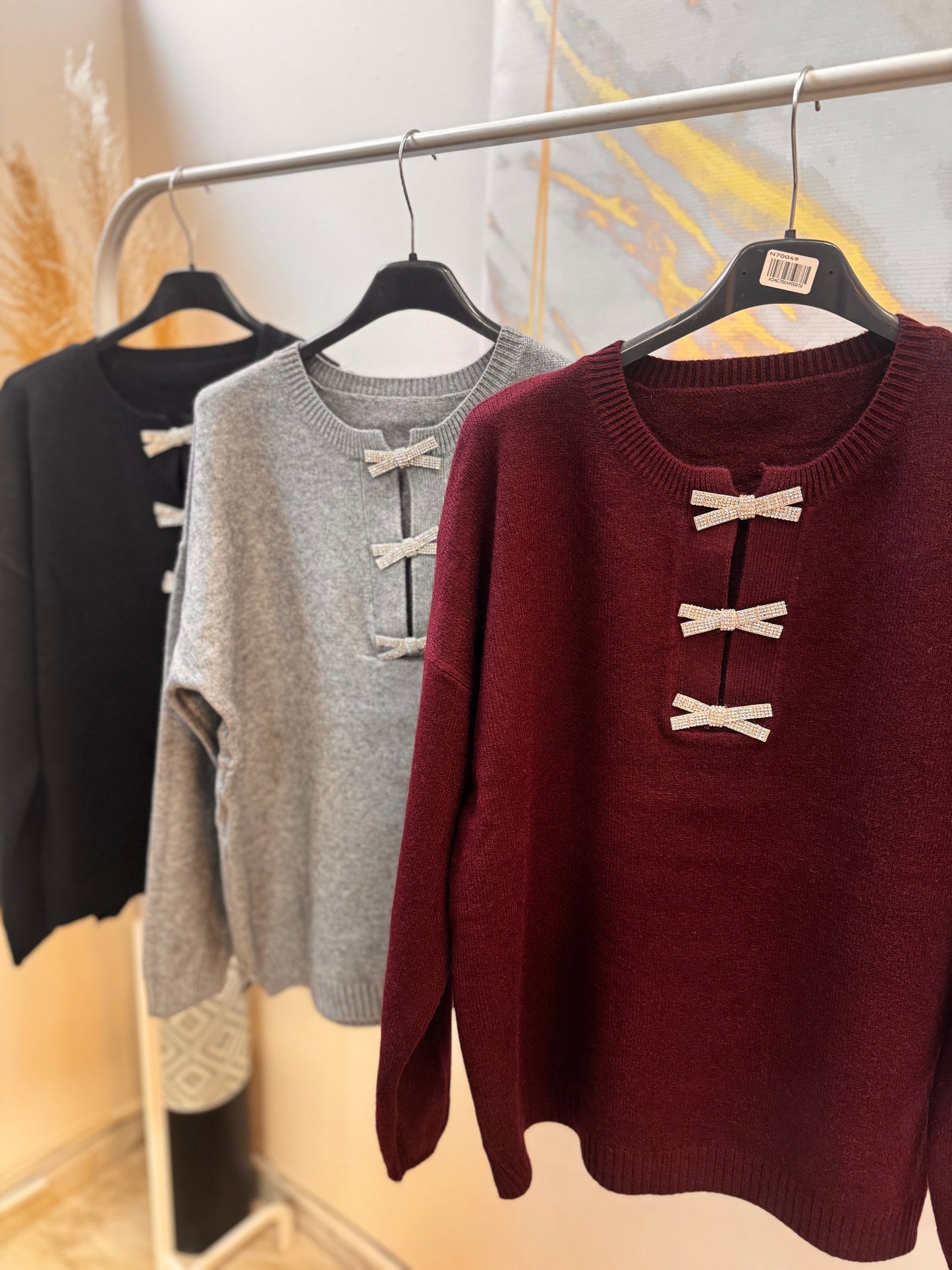 Πλεκτό με φιογκάκια