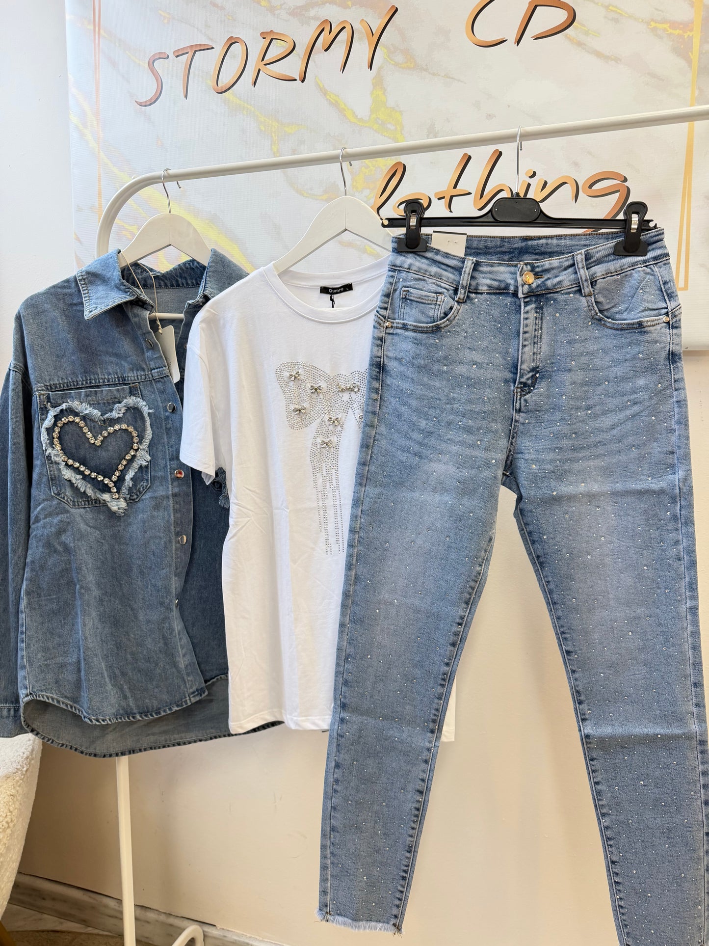 Stela Skinny Strass Jean