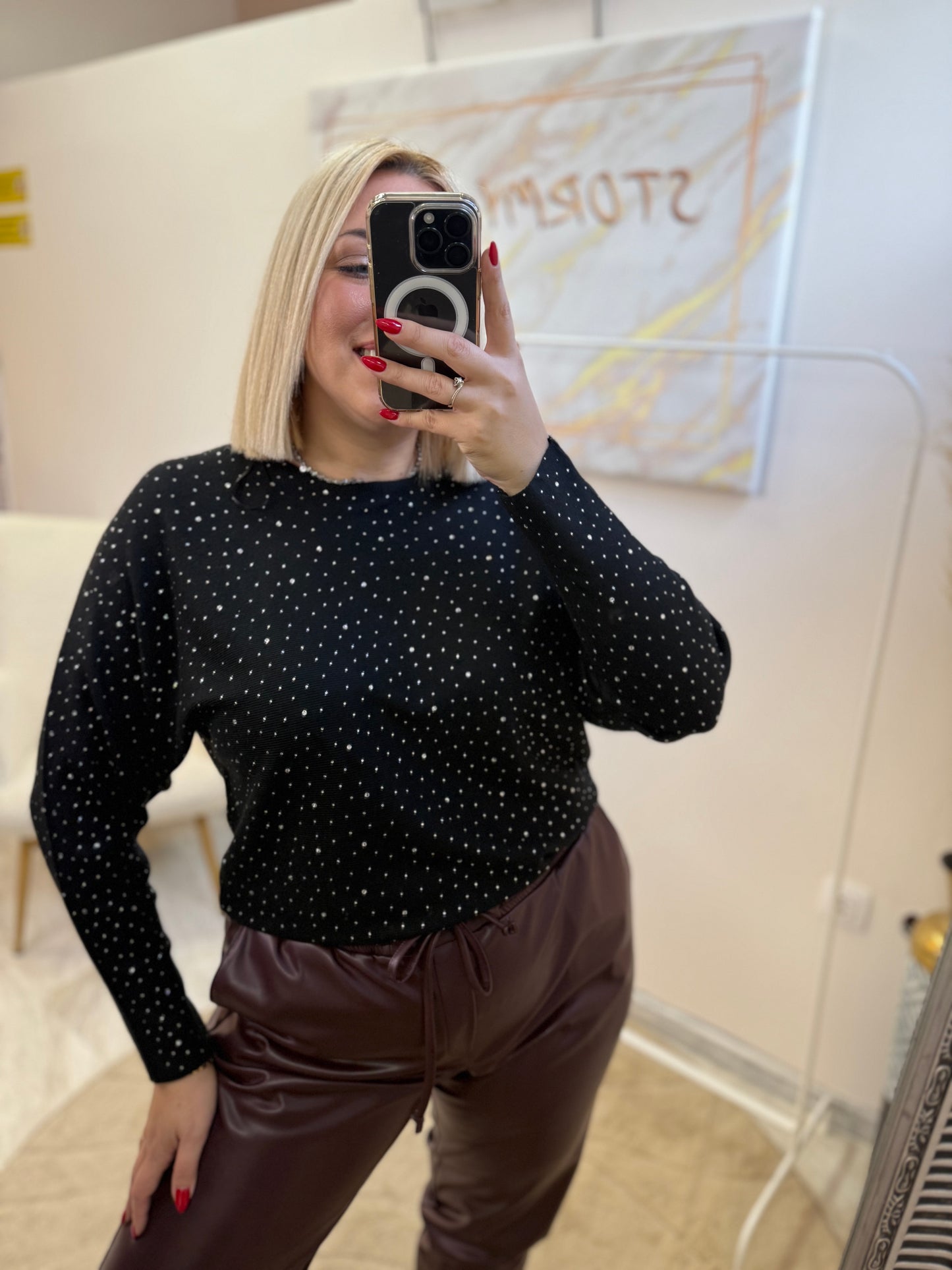 Βουτυρένια Μπλουζα Στρας