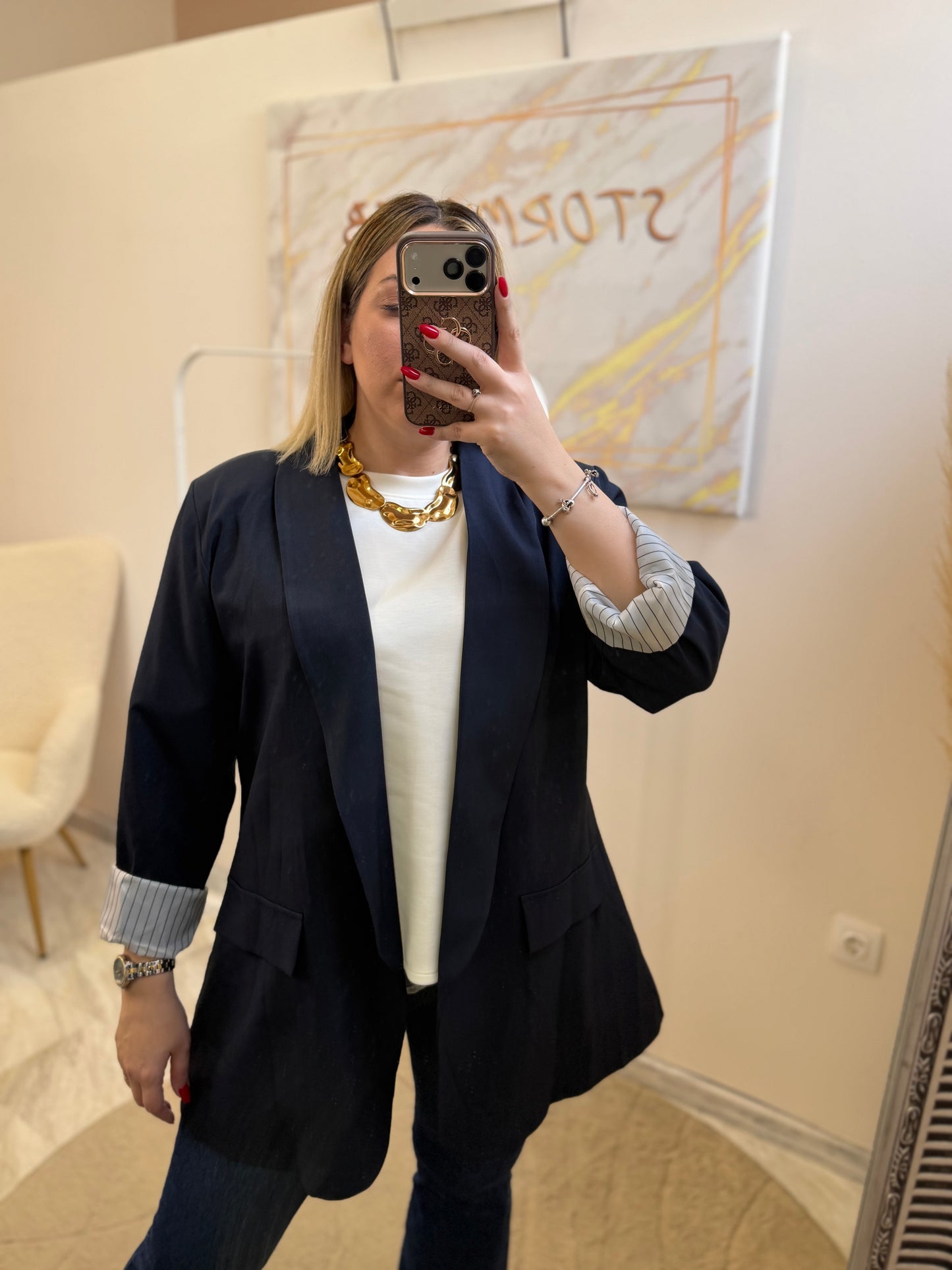 Σακάκι Oversized Ρίγα