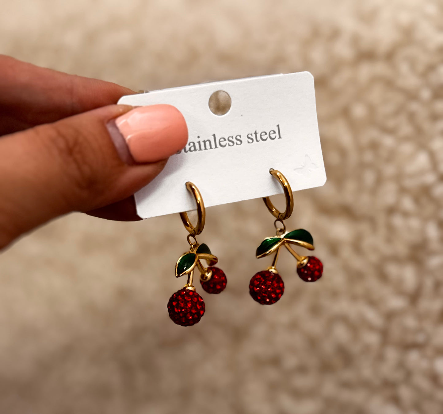 Cherry strass Earrings