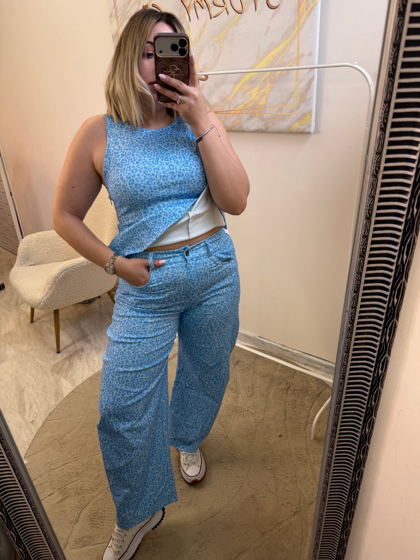 Jean leopard set