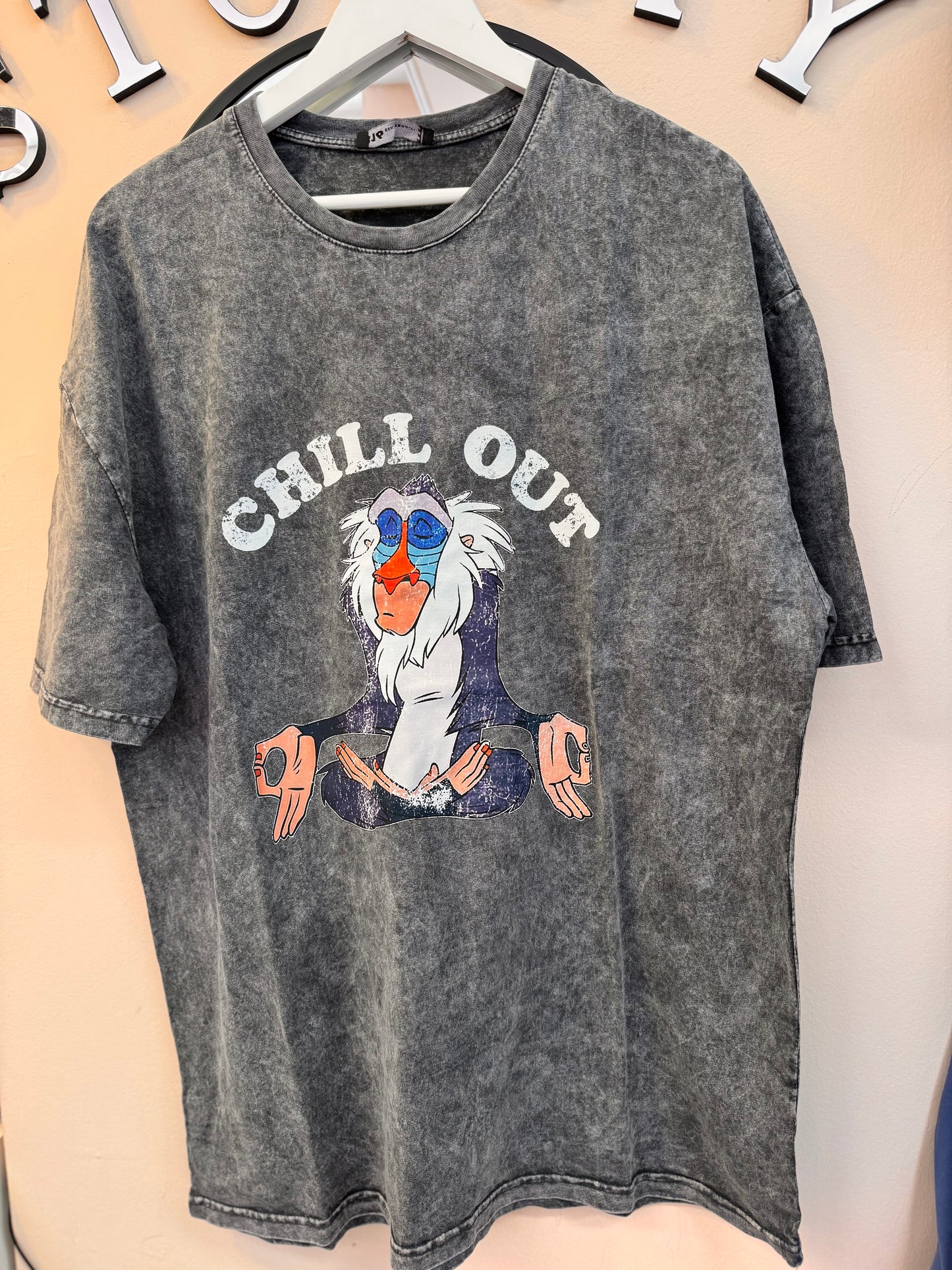 Chill Out Dark Grey Oversized T-shirt