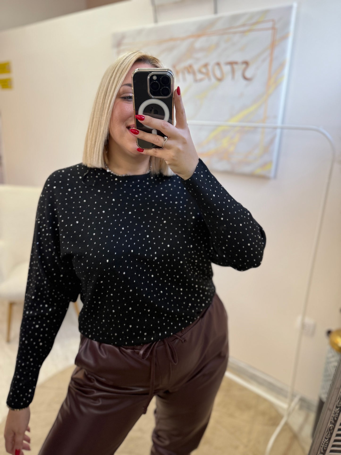 Βουτυρένια Μπλουζα Στρας