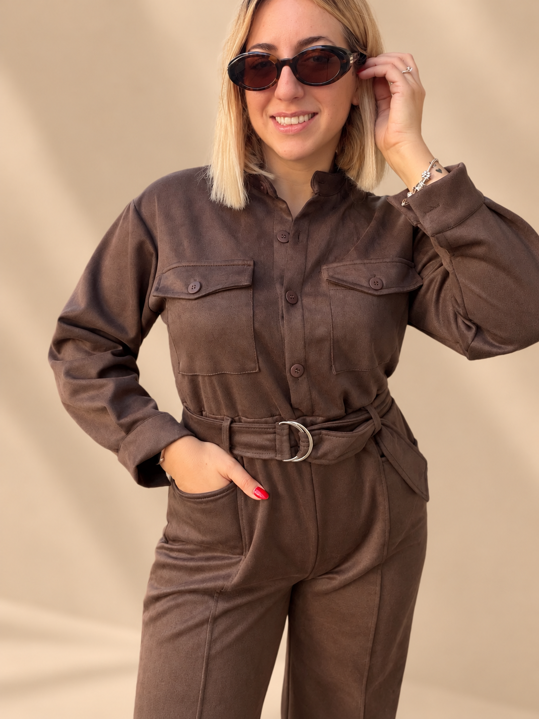 Suede Jumpsuit