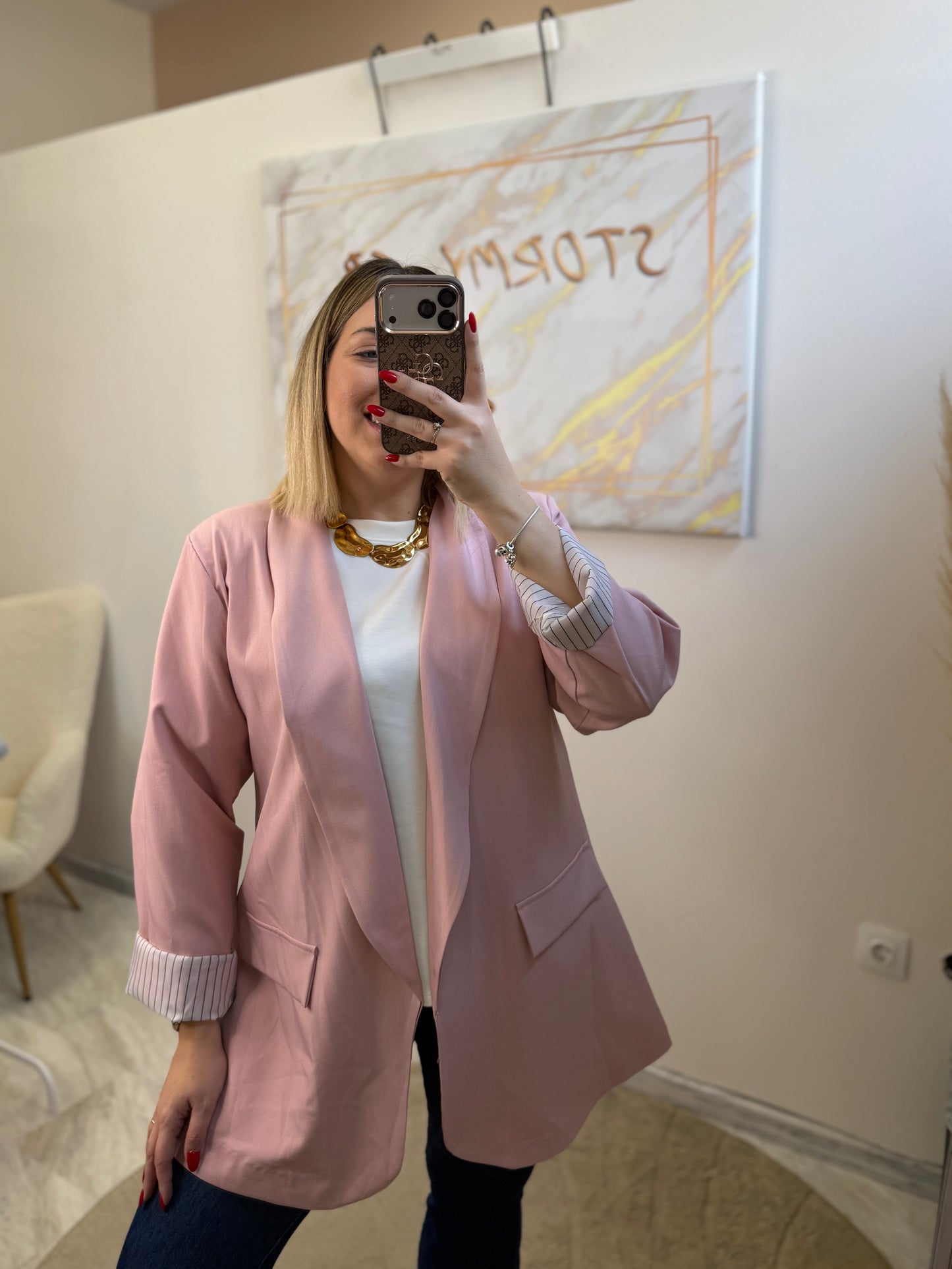 Σακάκι Oversized Ρίγα