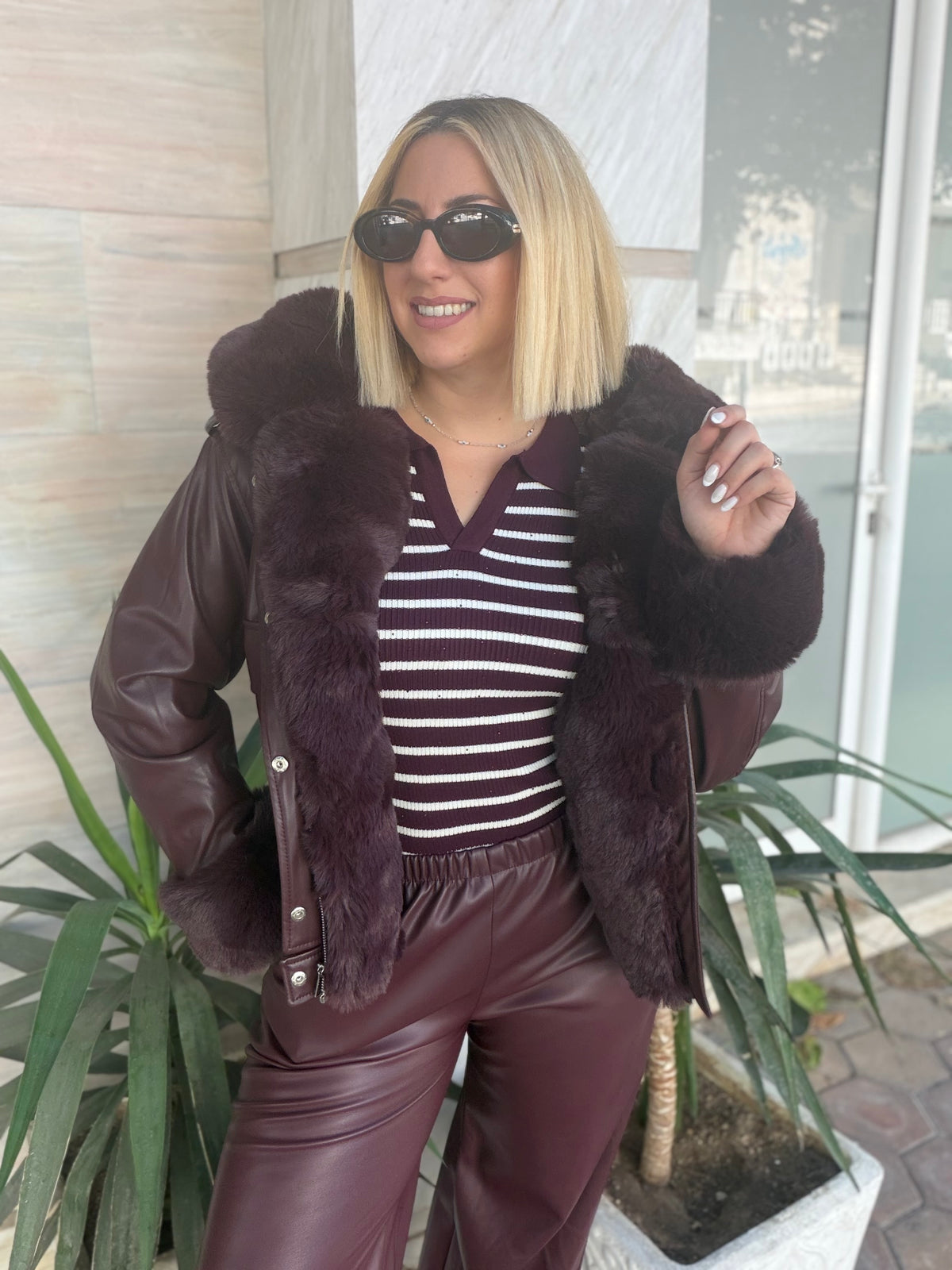 Lucky Jacket Bordeaux