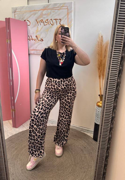 Leopard 🐆 beige elastic pant