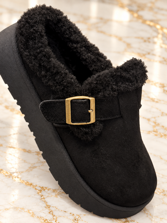 Teddy Chic Mules