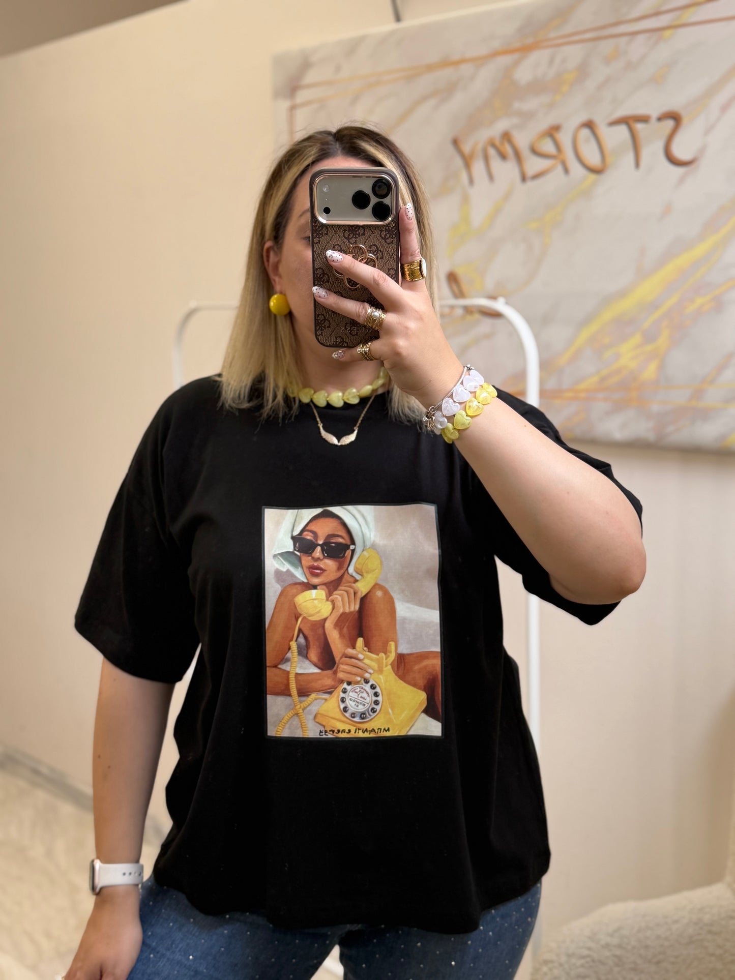 Yellow Telephone T-shirt