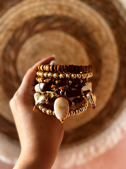 Gold & Brown Bracelet