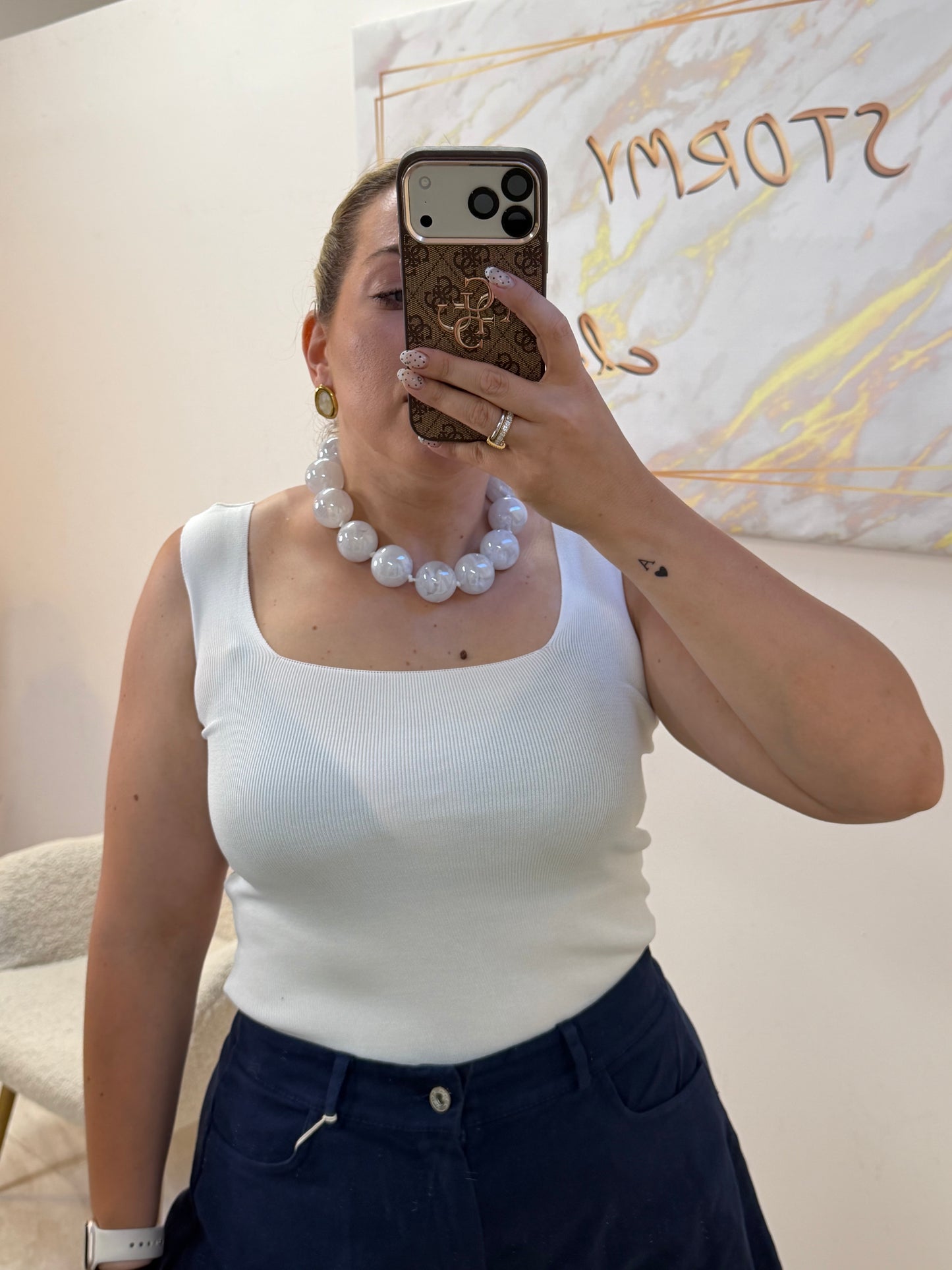 Balls Necklace White
