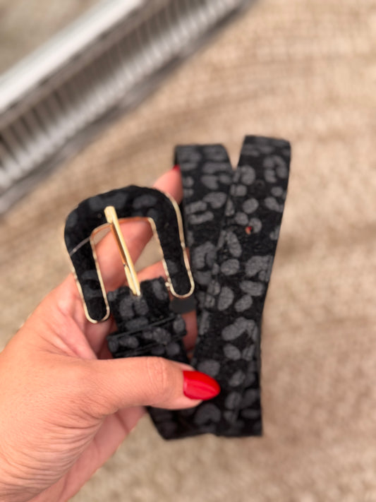 Animal Pony Skin Belt Black