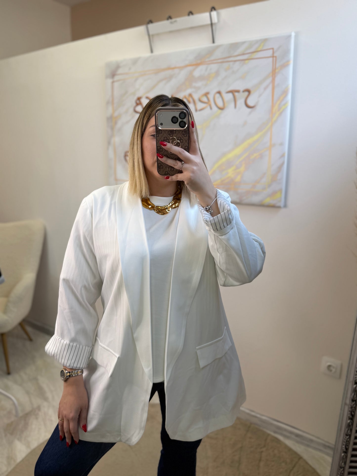 Σακάκι Oversized Ρίγα