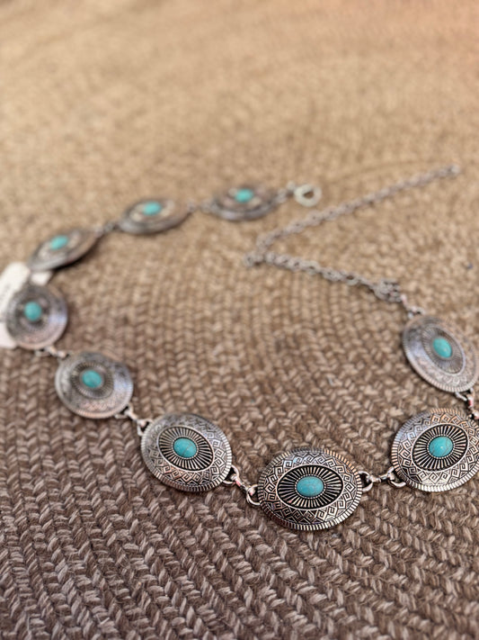 Silver & turquoise Belt
