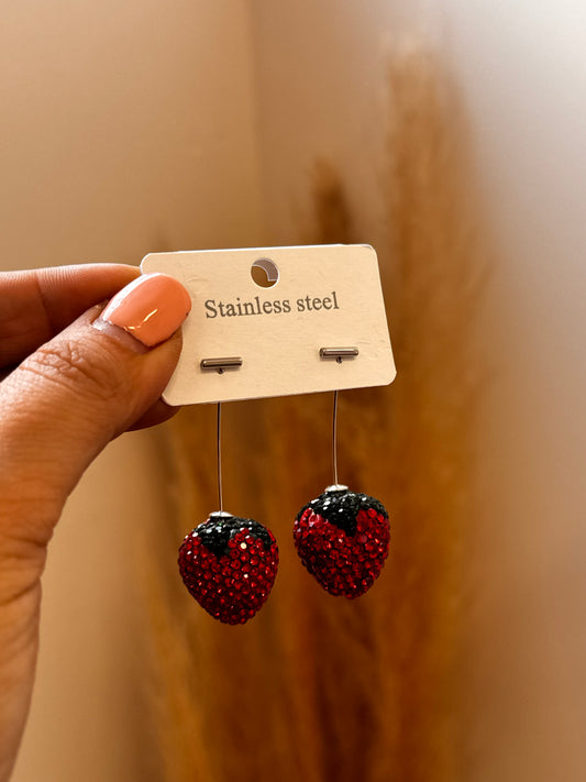 Strawberry Strass Earrings