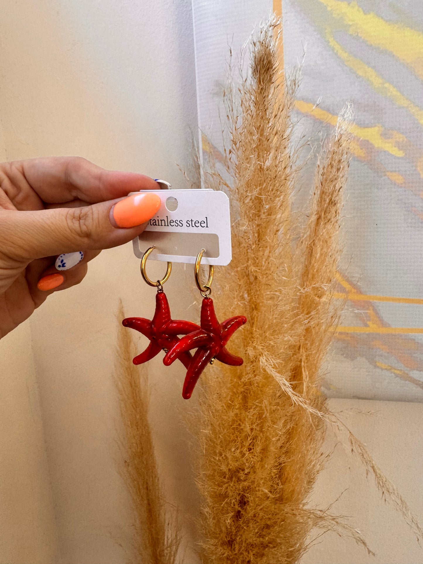 Red Star Earring