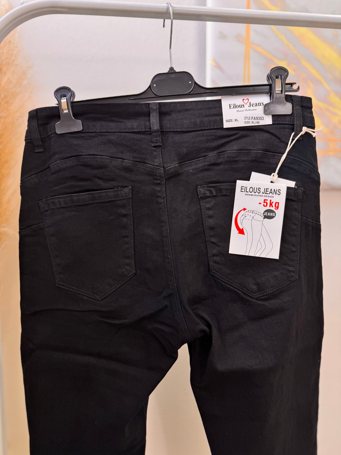 Plus Size -5kg Black Jean