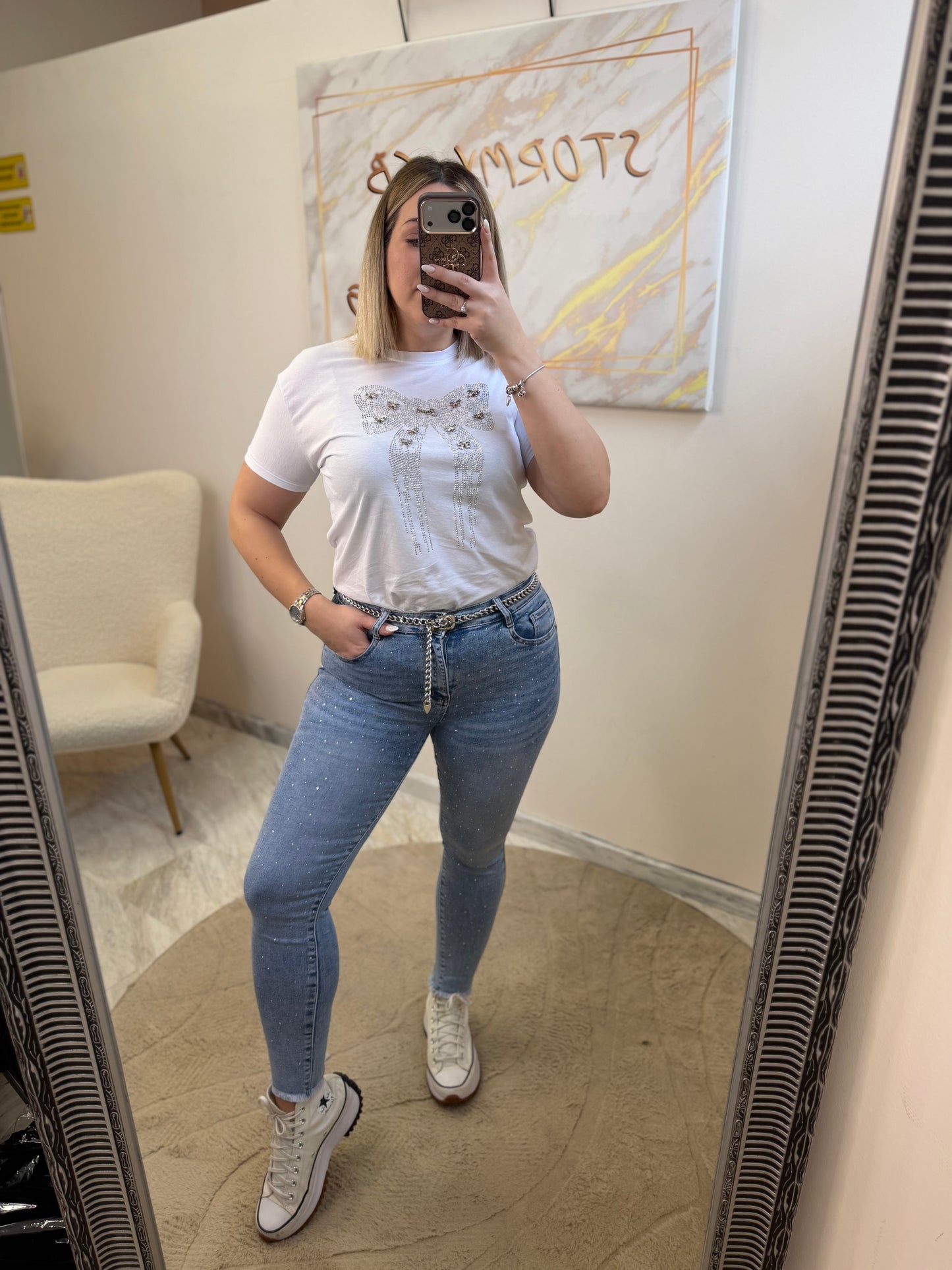 Stela Skinny Strass Jean