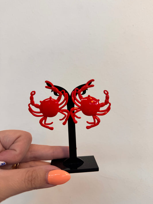 Crab 🦀 Red Earrings