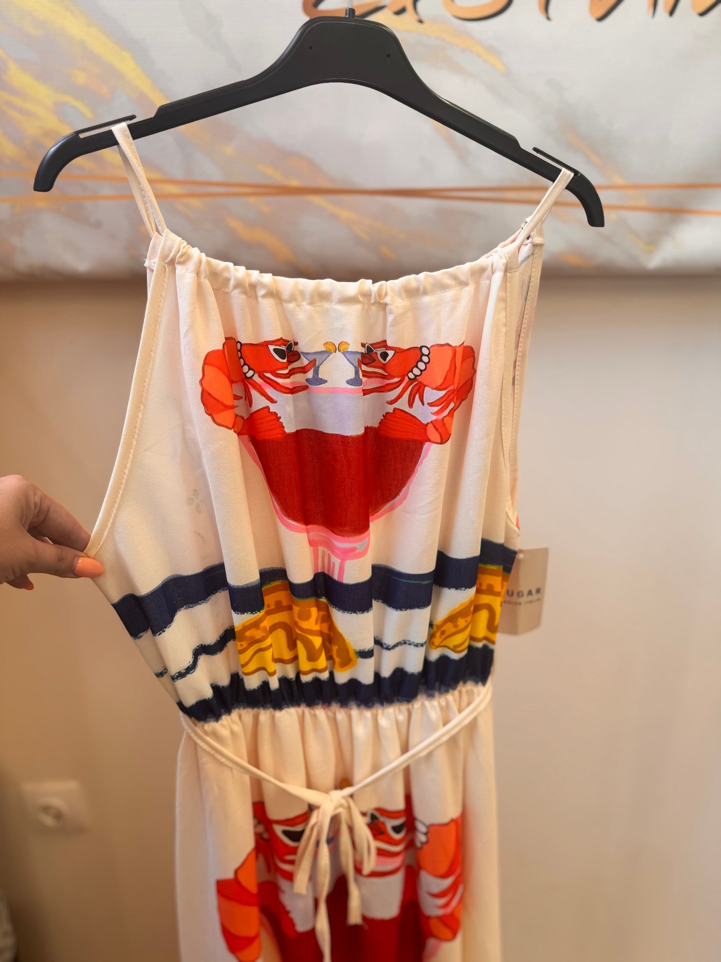 Shrimp Μidi Dress