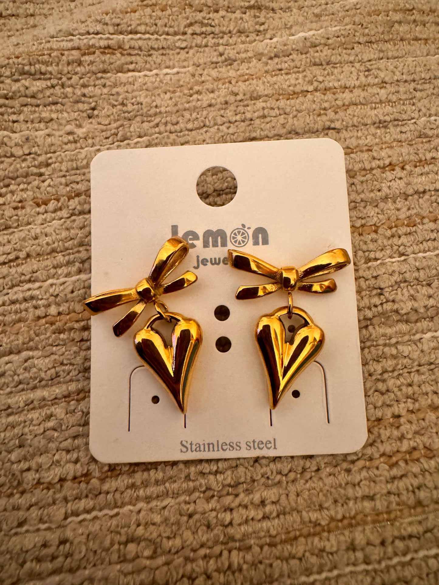 Bow & Heart Earrings