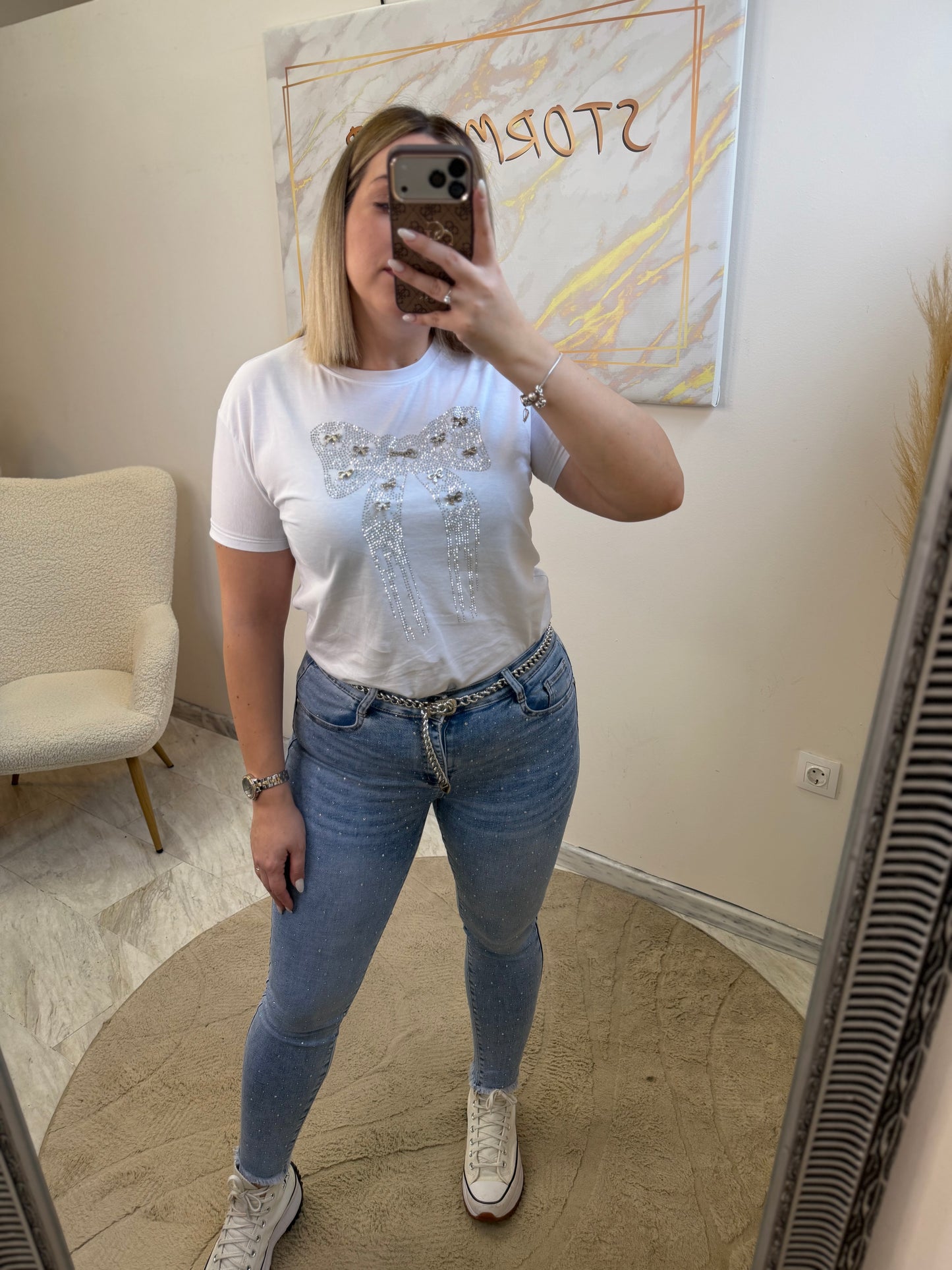 Stela Skinny Strass Jean