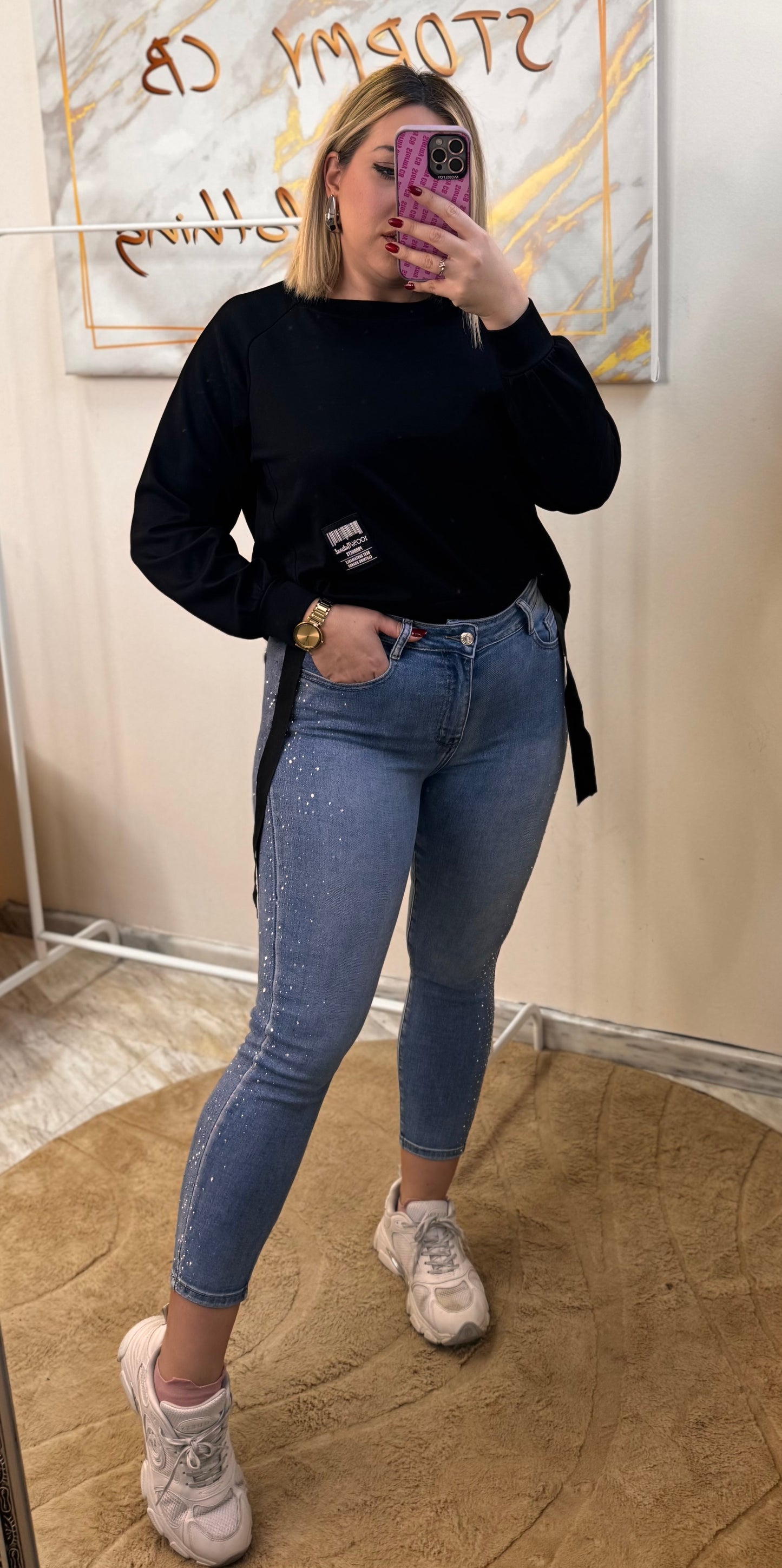 Eleanora Blue -5KG Strass Jean