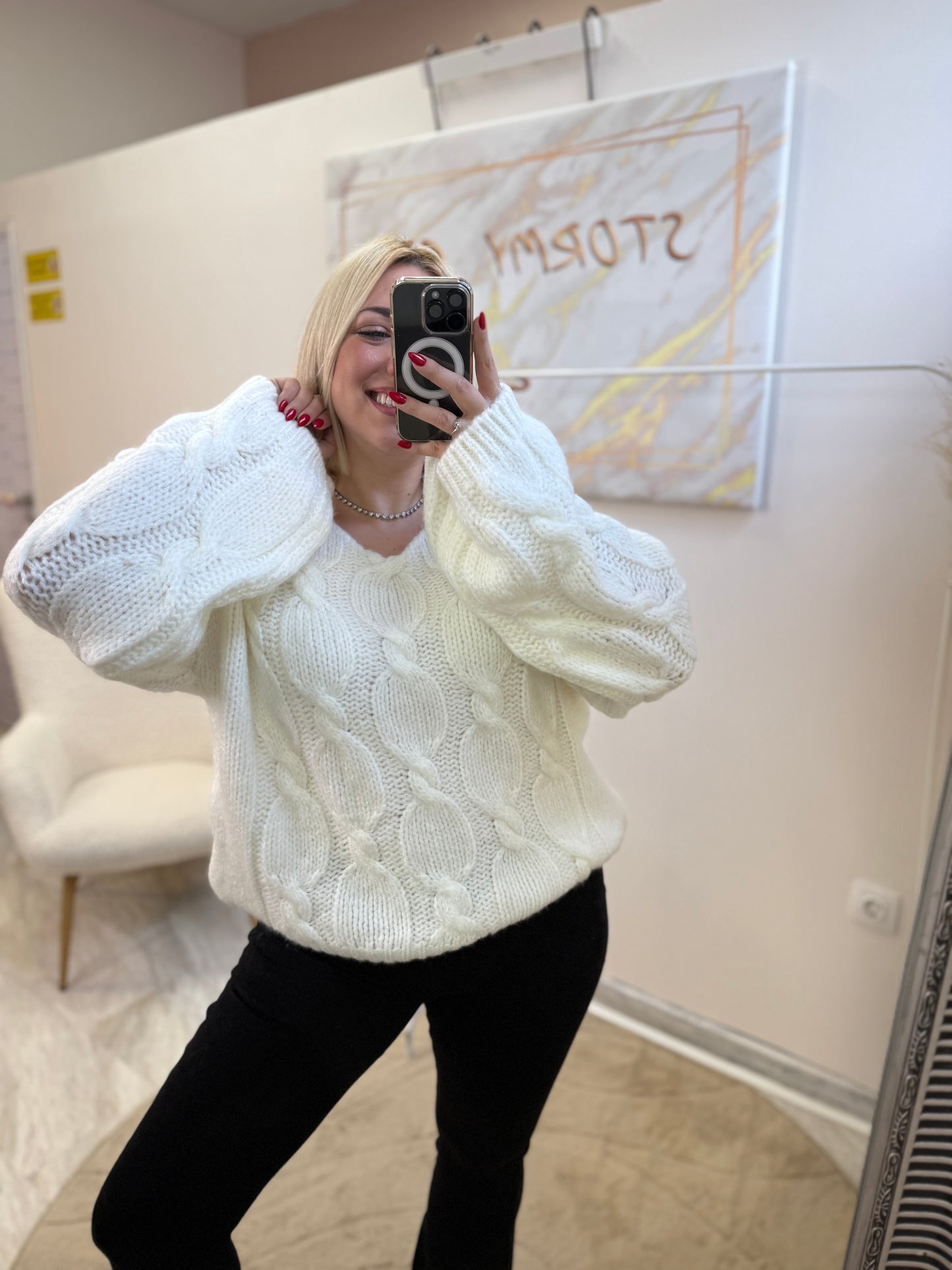 Jenny Oversized Knit White