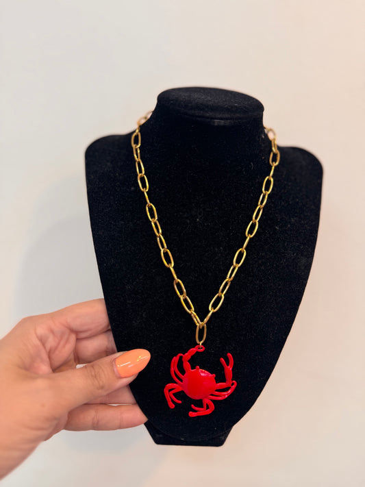 Crab 🦀 Red Necklace