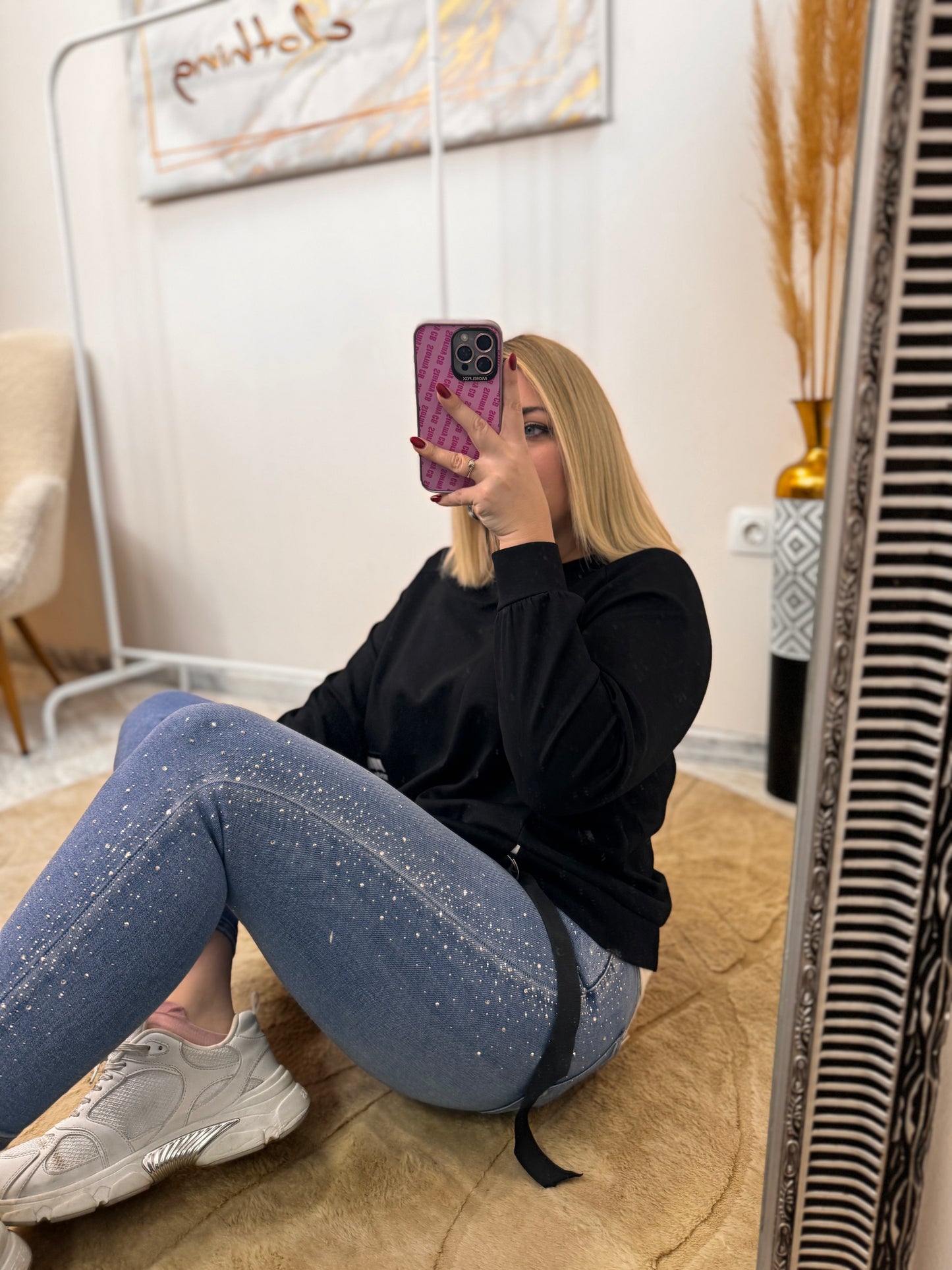 Eleanora Blue -5KG Strass Jean