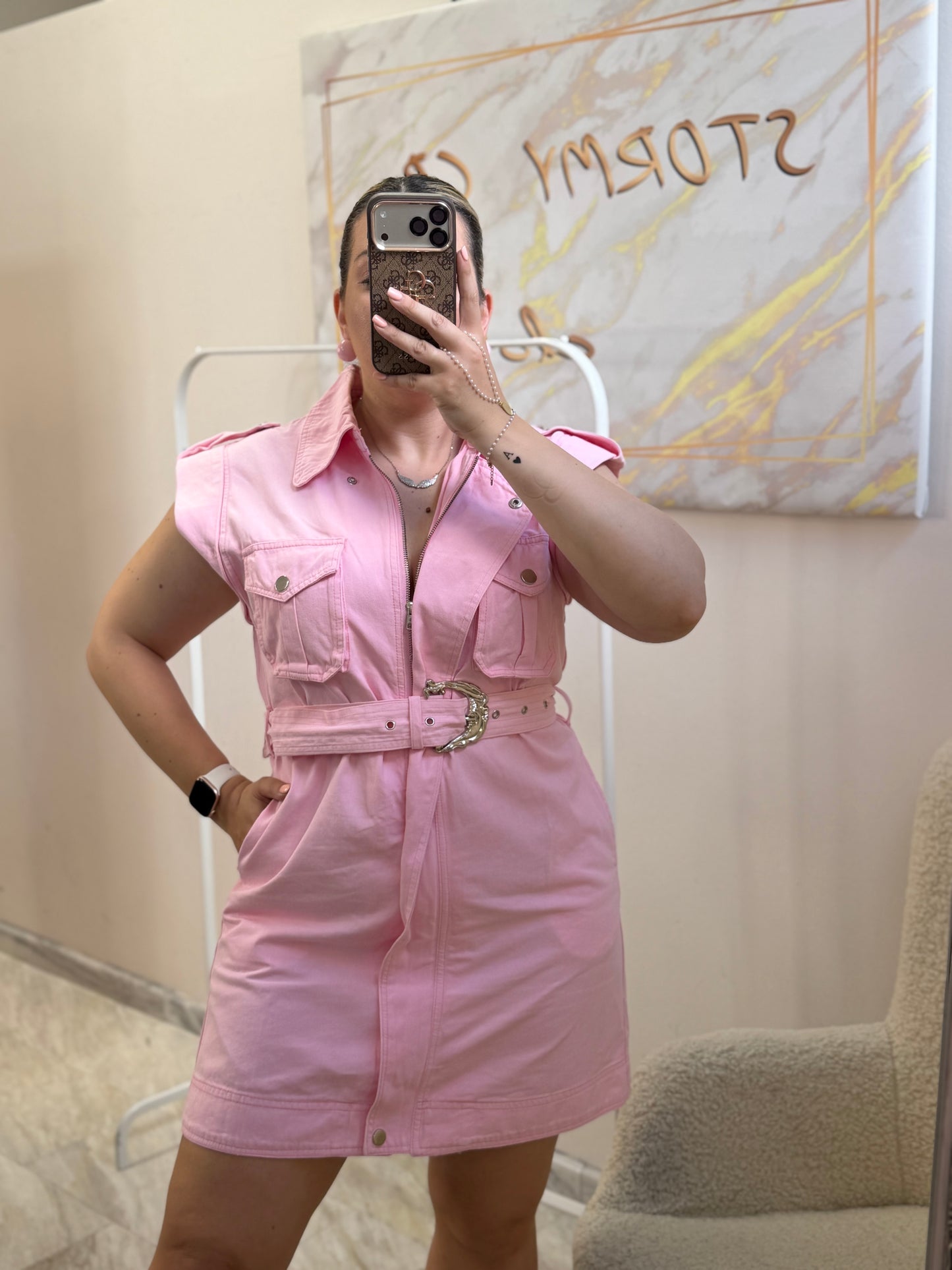 Menia Jean Dress Pink