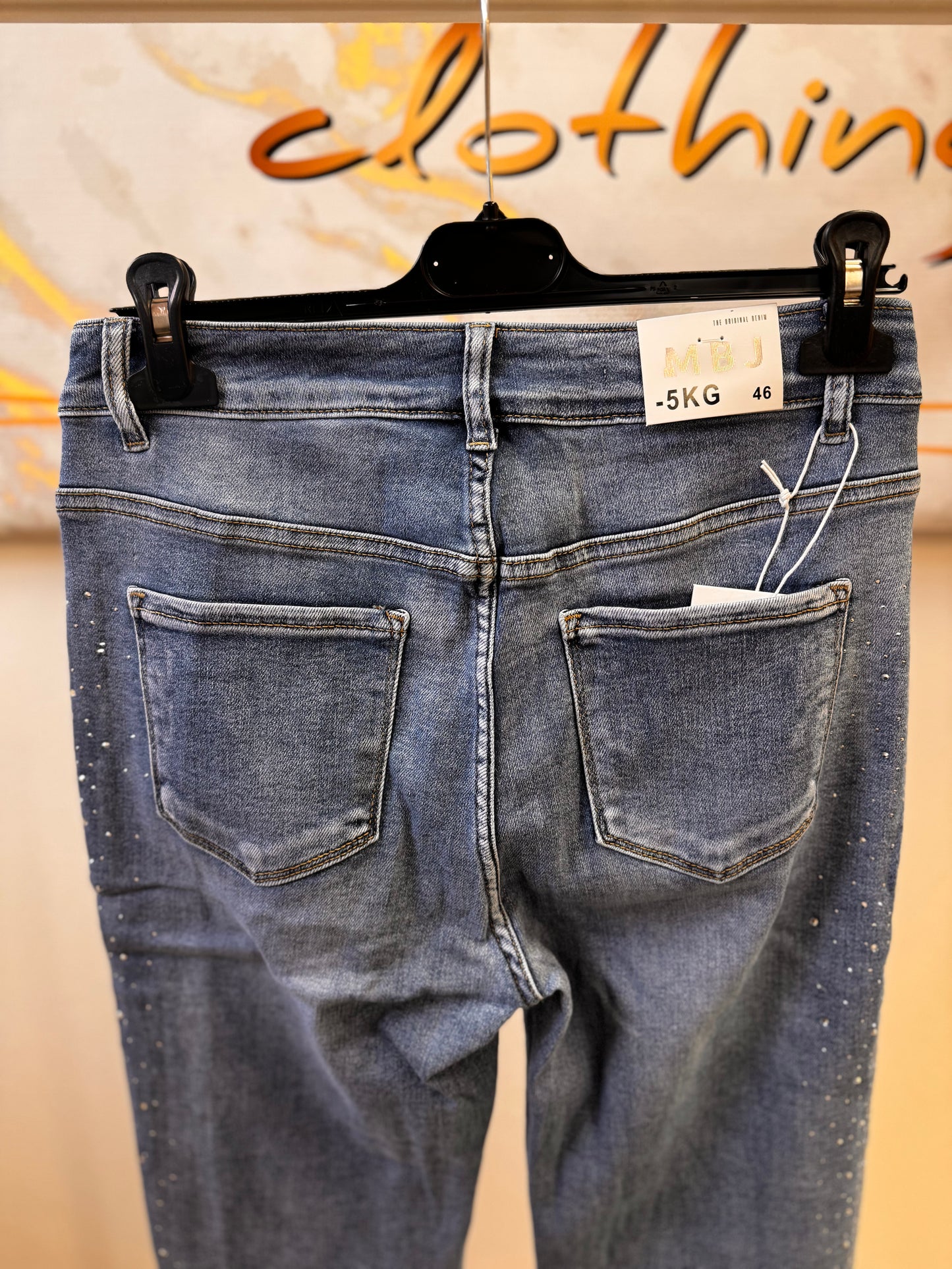 Eleanora Blue -5KG Strass Jean